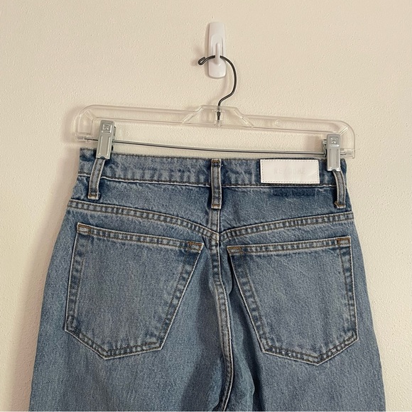 Re/Done 70s Straight Destroyed Sunfaded Indigo Jeans Size 25 - Picture 8 of 12